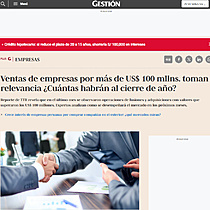 Ventas de empresas por ms de US$ 100 mllns. toman relevancia Cuntas habrn al cierre de ao?